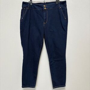 Workshop Republic Clothing Dark Crop Straight Jeans - 16W